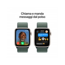 Apple Watch SE GPS 44mm Galassia Cassa Alluminio con Cinturino Sport Loop Lago Verde