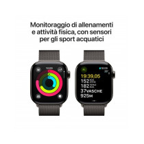 Apple Watch Series 10 GPS + Cellular 42mm Cassa Titanio Ardesia con Slate Milanese Loop
