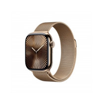 Apple Watch Series 10 GPS + Cellular 42mm Cassa Titanio Oro con Oro Milanese Loop