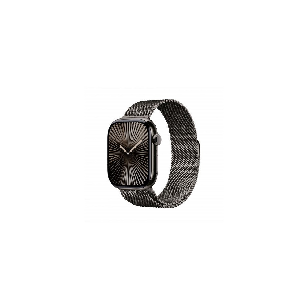 Apple Watch Series 10 GPS + Cellular 46mm Cassa Titanio Ardesia con Slate Milanese Loop - S/M