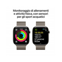 Apple Watch Series 10 GPS + Cellular 46mm Cassa Titanio Naturale con Natural Milanese Loop - S/M