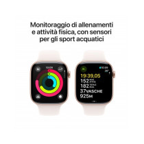 Apple Watch Series 10 GPS + Cellular 46mm Rose Oro Cassa Alluminio con Cinturino Sport Rosa Fard - M/L