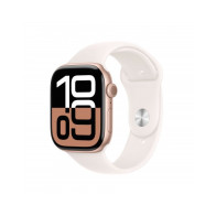 Apple Watch Series 10 GPS 46mm Rose Oro Cassa Alluminio con Cinturino Sport Rosa Fard - M/L