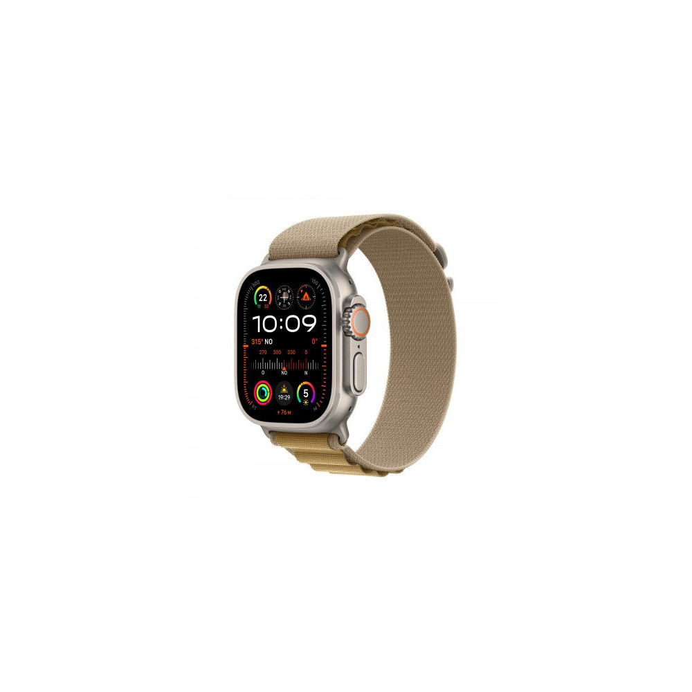 Apple Watch Ultra 2 GPS + Cellular 49mm Cassa Titanio Naturale con Tan Alpine Loop - Medium