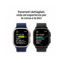 Apple Watch Ultra 2 GPS + Cellular 49mm Cassa Titanio Nero con Verde Scuro Alpine Loop - Medium