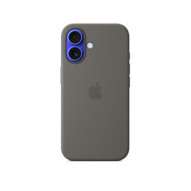 Custodia con Magsafe in Silicone per iPhone 16 - Grigio Pietra
