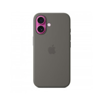 Custodia con Magsafe in Silicone per iPhone 16 - Grigio Pietra