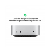 Mac mini - Chip Apple M4 Pro con CPU 14-core, GPU 20-core, Neural Engine 16-core - RAM 24GB di memoria unificata - HD SSD 512GB 