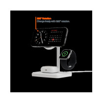 Cygnett ChargeBase Base di ricarica 3 in 1 Qi2 per iPhone - Apple Watch - Airpods Bianco