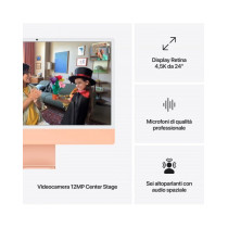 iMac arancione - Vetro standard - RAM 24GB di memoria unificata - HD SSD 512GB - Magic Mouse - Magic Keyboard con Touch ID - Ita