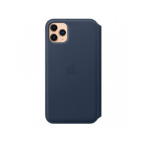 Apple iPhone 11 Pro Max Leather Folio - Deep Sea Blue