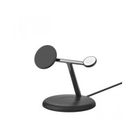 PRO 3IN1 QI2 15W MAGNETIC ADJUSTABLE CHARGING STAND BLACK