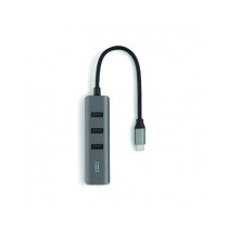 Link Hub USB-C con 3 porte USB-A e porta Ethernet - grigio sideral