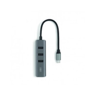 Link Hub USB-C con 3 porte USB-A e porta Ethernet - grigio sideral