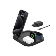 BOOSTCHARGE™ Qi2 15w Magnetic 3in1 Stand, Black