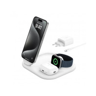 BOOSTCHARGE™ Qi2 15w Magnetic 3in1 Stand, White