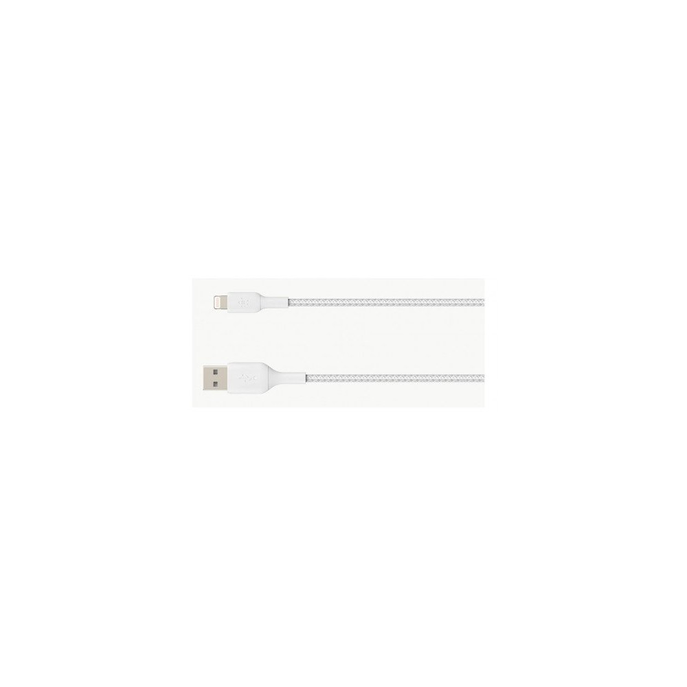 CAVO INTRECCIATO DA USB-A A LIGHTNING 1M - BIANCO