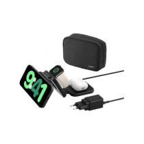 Tappetino di ricarica wireless magnetica da viaggio 3 in 1 con Qi2 da 15 W spina EU