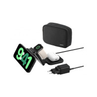 Tappetino di ricarica wireless magnetica da viaggio 3 in 1 con Qi2 da 15 W spina EU