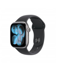 Apple Watch Series 11 GPS + Cellular 42mm, Cassa in Alluminio color Grigio Siderale con cinturino Nero Sport Band - S/M