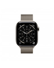 Apple Watch Series 11 GPS + Cellular 42mm, Cassa in Titanio Naturale con cinturino Natural Milanese Loop