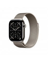 Apple Watch Series 11 GPS + Cellular 42mm, Cassa in Titanio Naturale con cinturino Natural Milanese Loop