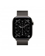 Apple Watch Series 11 GPS + Cellular 46mm, Cassa in Titanio color Ardesia con cinturino Ardesia Milanese Loop - M/L