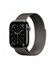 Apple Watch Series 11 GPS + Cellular 46mm, Cassa in Titanio color Ardesia con cinturino Ardesia Milanese Loop - S/M