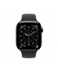 Apple Watch Series 11 GPS + Cellular 46mm, Cassa in Titanio color Ardesia con cinturino Nero Sport Band - M/L