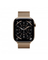 Apple Watch Series 11 GPS + Cellular 46mm, Cassa in Titanio colore Oro con cinturino Gold Milanese Loop - M/L
