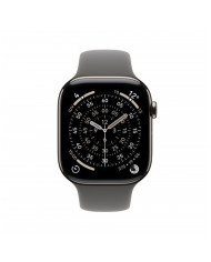 Apple Watch Series 11 GPS + Cellular 46mm, Cassa in Titanio Naturale con cinturino Girgio Pietra Sport Band - S/M