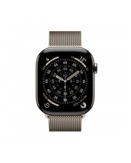 Apple Watch Series 11 GPS + Cellular 46mm, Cassa in Titanio Naturale con cinturino Natural Milanese Loop - S/M