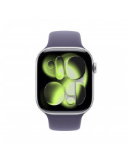 Apple Watch Series 11 GPS 46mm, Cassa in Alluminio color Argento con cinturino Viola Nebbia Sport Band - M/L