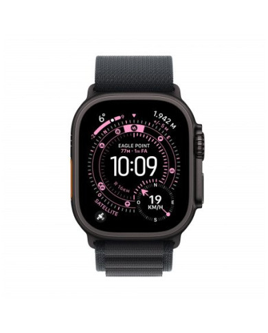 Apple Watch Ultra 3 GPS + Cellular 49mm, Cassa in Titanio color Nero con cinturino Nero Alpine Loop - Large