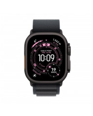 Apple Watch Ultra 3 GPS + Cellular 49mm, Cassa in Titanio color Nero con cinturino Nero Alpine Loop - Medium
