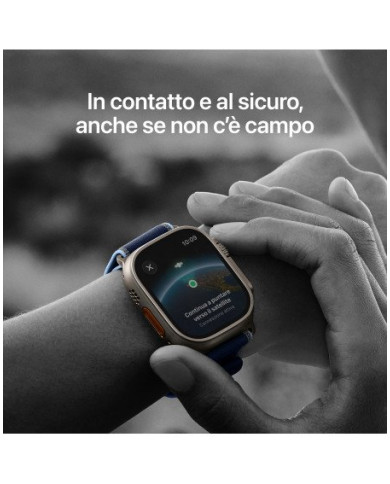 Apple Watch Ultra 3 GPS + Cellular 49mm, Cassa in Titanio Naturale con cinturino Blu acceso Trail Loop - M/L