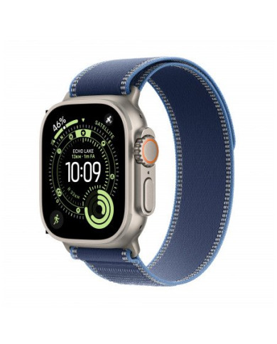 Apple Watch Ultra 3 GPS + Cellular 49mm, Cassa in Titanio Naturale con cinturino Blu acceso Trail Loop - S/M