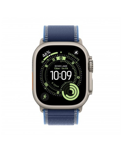 Apple Watch Ultra 3 GPS + Cellular 49mm, Cassa in Titanio Naturale con cinturino Blu acceso Trail Loop - S/M