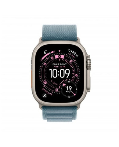Apple Watch Ultra 3 GPS + Cellular 49mm, Cassa in Titanio Naturale con cinturino Blu Chiaro Alpine Loop - Medium
