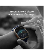 Apple Watch Ultra 3 GPS + Cellular 49mm, Cassa in Titanio Naturale con cinturino Blu Chiaro Alpine Loop - Medium