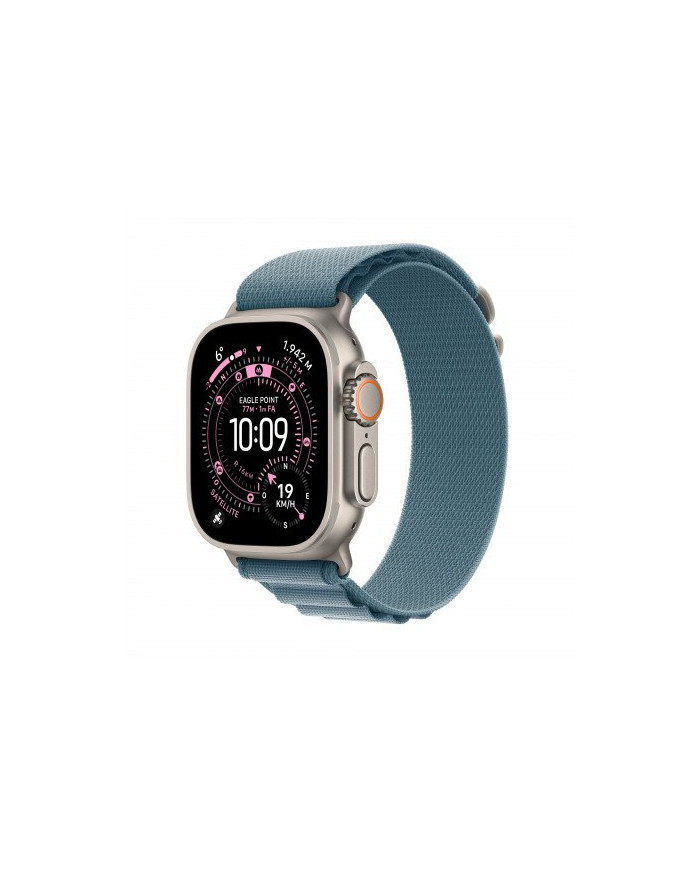 Apple Watch Ultra 3 GPS + Cellular 49mm, Cassa in Titanio Naturale con cinturino Blu Alpine Loop - Small