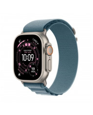 Apple Watch Ultra 3 GPS + Cellular 49mm, Cassa in Titanio Naturale con cinturino Blu Alpine Loop - Small