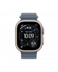Apple Watch Ultra 3 GPS + Cellular 49mm, Cassa in Titanio Naturale con cinturino Blu Salmastro Ocean Band