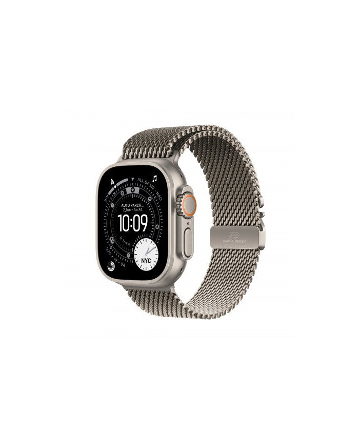 Apple Watch Ultra 3 GPS + Cellular 49mm, Cassa in Titanio Naturale con cinturino Natural Titanium Milanese Loop - Large