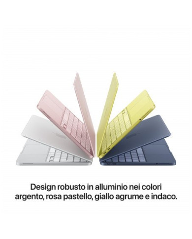 MacBook Neo 13" Apple A18 Pro chip con 6-core CPU e 5-core GPU, 8GB, 512GB SSD, Touch ID - Indaco