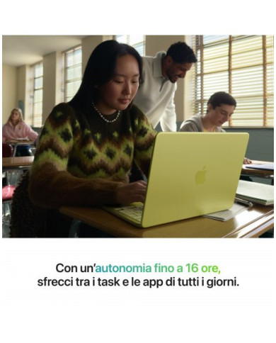 MacBook Neo 13" Apple A18 Pro chip con 6-core CPU e 5-core GPU, 8GB, 512GB SSD, Touch ID - Indaco